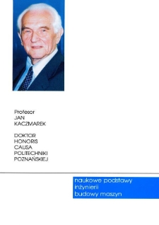 Profesor Jan Kaczmarek doktor honoris causa Politechniki Poznańskiej