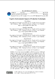 Negative environmental impacts of production technologies