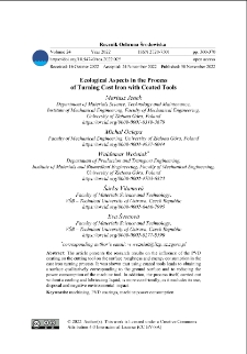 Ecological aspects in the process of turning cast iron with coated tools