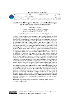 Classification of damages of palletized loads in road transport and its impact on environmental protection