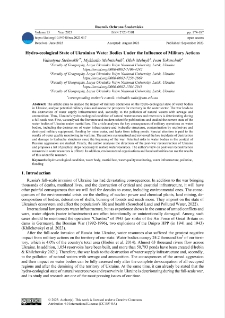 Hydro-ecological state of ukrainian water bodies under the influence of military actions