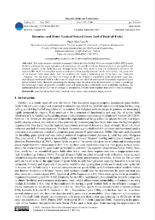 Retention and water needs of natural grass turf of football fields