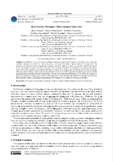 Heat transfer through a three-chamber glass unit