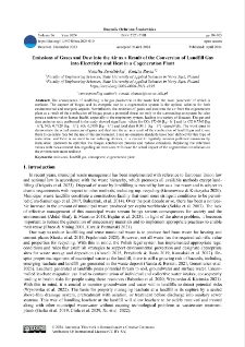Emissions of gases and dust into the air as a result of the conversion of landfill gas into electricity and heat in a cogeneration plant