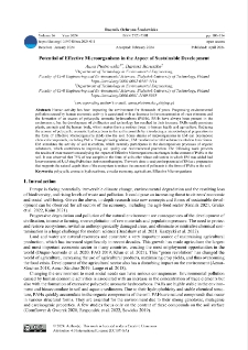 Potential of effective microorganisms in the aspect of sustainable development