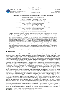 The effect of the temperature increase on heat demand calculation for building in the polish climatology
