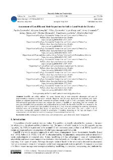 Assessment of landfills and their impact on the soil: a local study in Ukraine