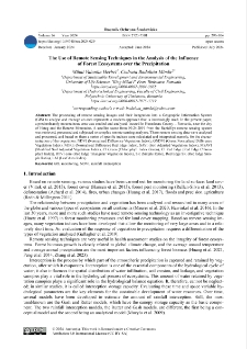 The use of remote sensing techniques in the analysis of the influence of forest ecosystems over the precipitation