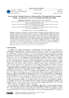 Analysis of odor nuisance emitted by a rendering plant processing animal by-products, which is located in the center of a several-thousand population village