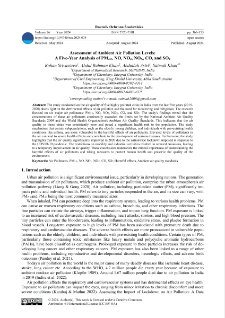 Assessment of ambient air pollution levels: a five-year analysis of PM2.5, NO, NO2, NOX, CO, and SO2
