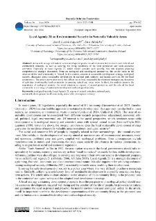 Local Agendy 21 an Environmental security in naturally valuable areas