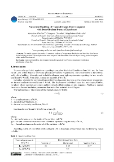 Numerical modeling of thermal energy flow compared with data obtained from an experiment