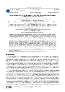 Impact of landfill leachate on groundwater quality and health risk assessment in Mohammedia prefecture, Morocco