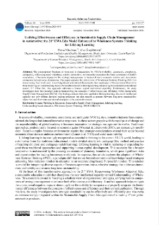 Unifying effectiveness and efficiency in sustainable supply chain management in automotive: the 21st EWA Edu model enhanced by wholeness systems thinking for lifelong learning