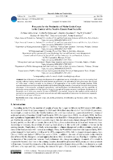 Prospects for the production of niche grain crops in the context of the need to ensure food security