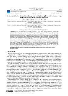 Environmentally sustainable clean energy solution: optimizing photovoltaic systems using the Gazelle-Nelder-Mead (GOANM) algorithm