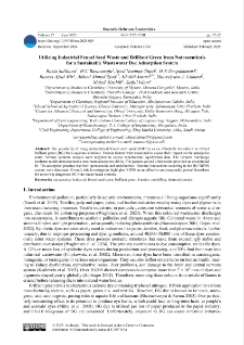 Utilizing industrial fennel seed waste and brilliant green from Nutraceuticals for a sustainable wastewater dye adsorption system