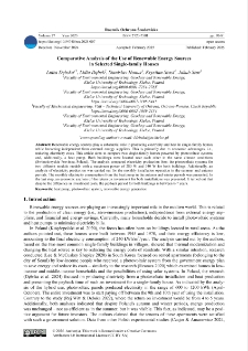 Comparative analysis of the use of renewable energy sources in selected single-family houses