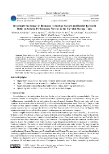 Investigate the impact of response reduction factors and height-to-depth ratio on seismic performance metrics in the elevated storage tank