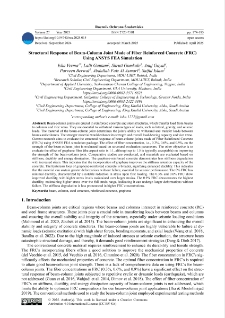 Structural response of beam-column joint made of fiber reinforced concrete (FRC) using ANSYS FEA simulation