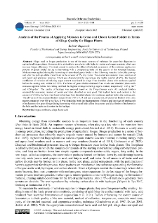 Analysis of the process of applying molasses to grass and clover green fodder in terms of silage quality for biogas plants