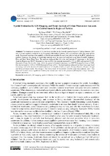 Spatial evaluation by GIS mapping and trend analysis of urban wastewater amounts in Central Anatolia Region of Turkiye